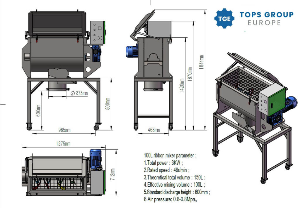 Mezcladora de bandas TDPM-100