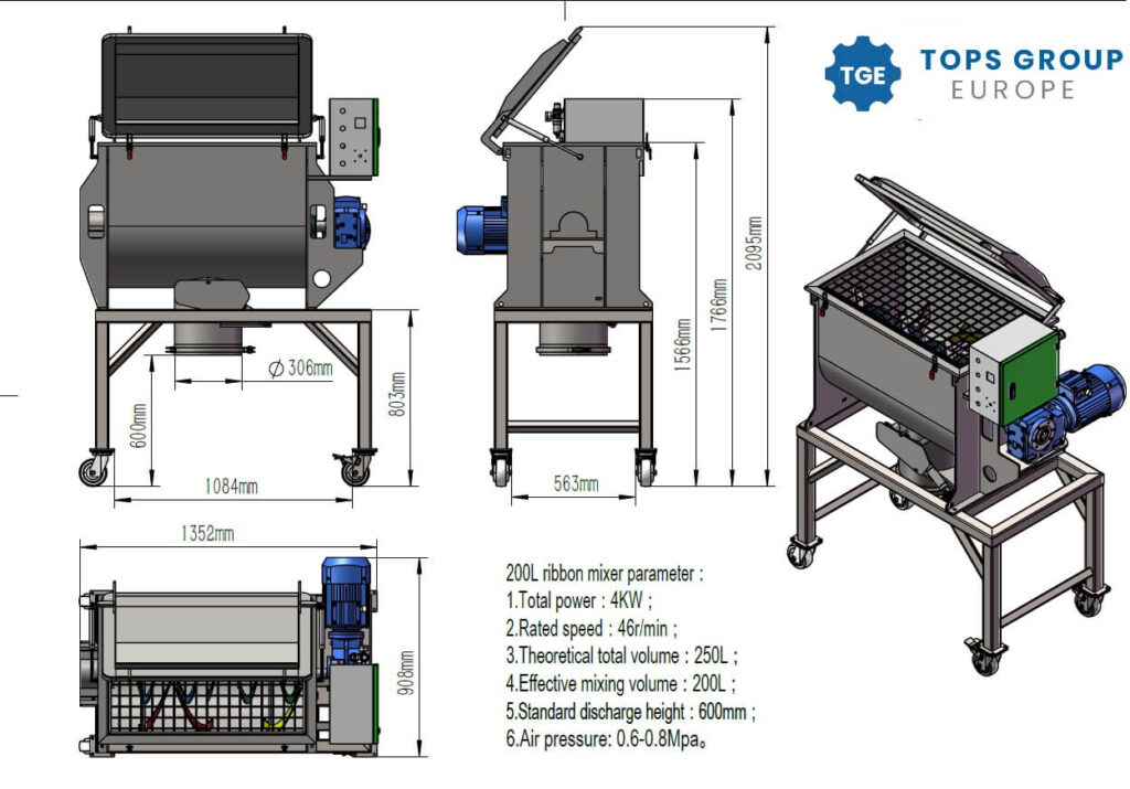 Mezcladora de bandas TDPM-200