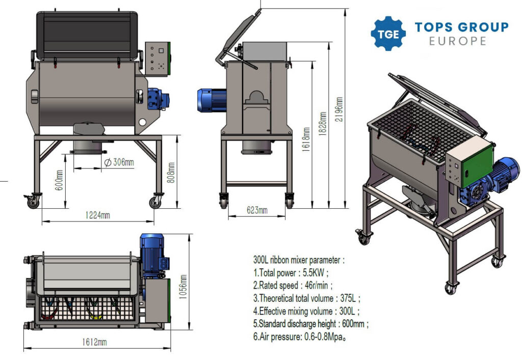 Mezcladora de bandas TDPM-300